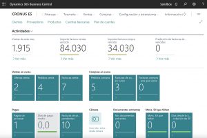Microsoft Dynamics 365 Business Central home